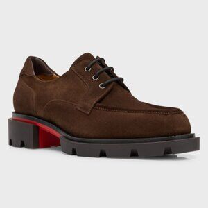 Christian Louboutin Men's Our Georges L Suede Derby Shoes